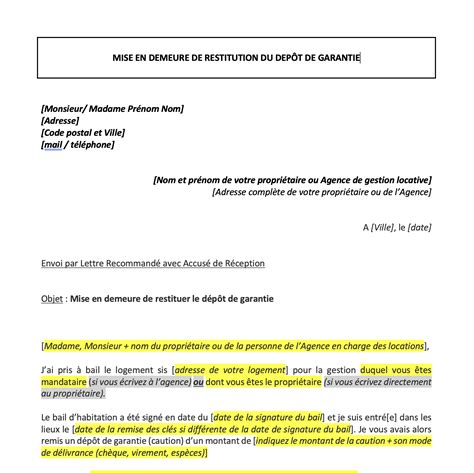 Exemple De Mise En Demeure Pour Travaux Guide Complet Audit