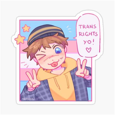 Jesse Pinkman Trans Flag Sticker For Sale By Takeda Draws Redbubble