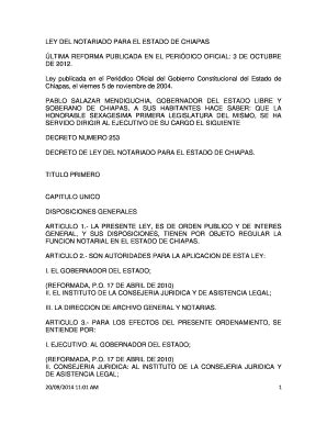 Fillable Online Ltima Reforma Publicada En El Peridico Oficial De