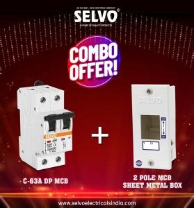 Selvo Pole Metal Box Fitted With C A Double Pole Mcb Price In India