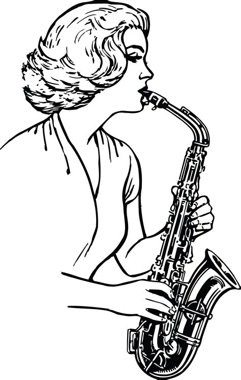 Saxophone Coloring Page Coloring Pages Coloring Cool