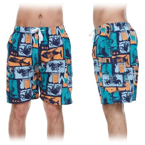 Meh 3 Pack Mens Quick Dry Swim Shorts With Cargo Pocket Assorted