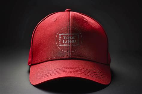 Premium Psd Psd Red Cap Logo Mockup For Branding