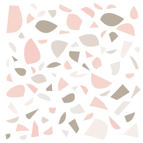 Stickers Muraux En Vinyle Terrazzo Rose Et Gris Tourterelle Terrazzo