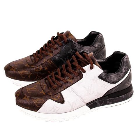 White And Tan Louis Vuitton Run Away Sneaker | semashow.com