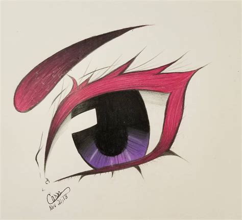 Purple Anime Eye By Cassamb On Deviantart