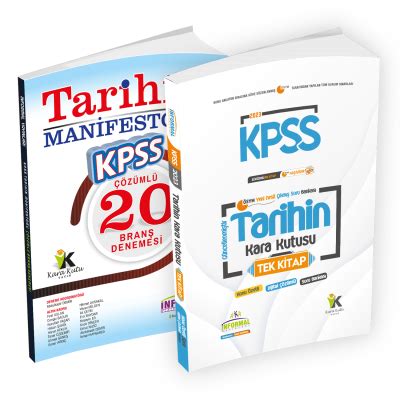 KPSS Tarihin Kara Kutusu TEK KİTAP Manifesto Branş Denemesi Çözümlü