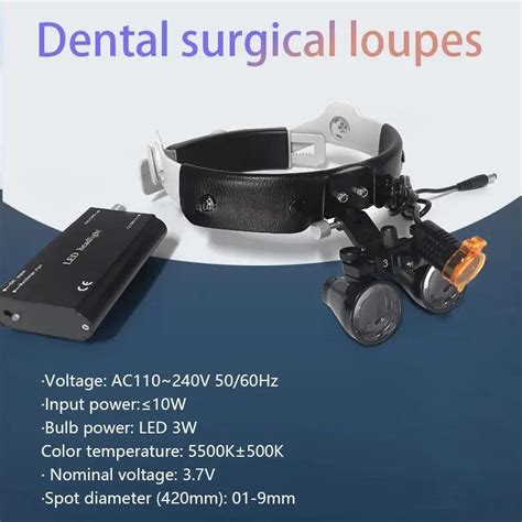 W Dental Led Head Light Lamp For Binocular Loupes Brightness Spot