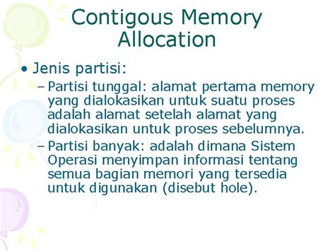 Sistem Operasi 8 Memory Management Manajemen Memori Memori