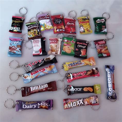 Jual GANTUNGAN KUNCI MINIATUR SNACK IMUT MURAH MAGNET TEMPELAN KULKAS