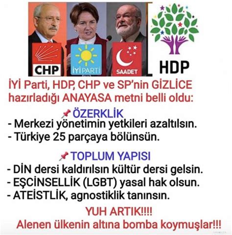 Chp Y Parti Hdp Ve Spnin Anayasa Haz Rlad Ve Bu Anayasan N