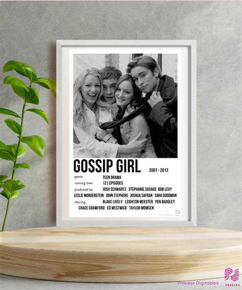 Gossip Girl Printed Poster Vintage TV Series Wall Art, Blair Waldorf ...