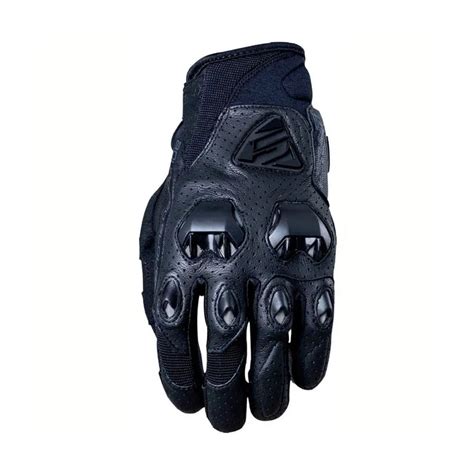 Gants moto été STUNT EVO LEATHER VENTED FIVE GLOVES NOIR