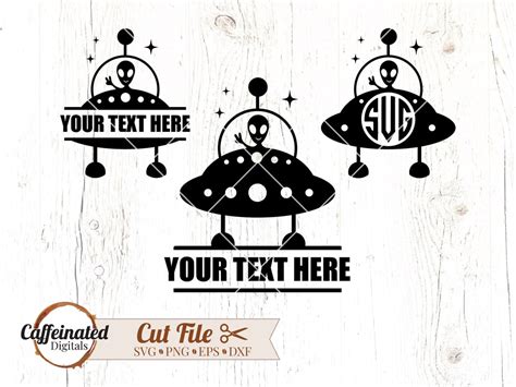 Ufo Svg Aliens Svg Alien Ship Svg Alien Silhouette Alien Vector