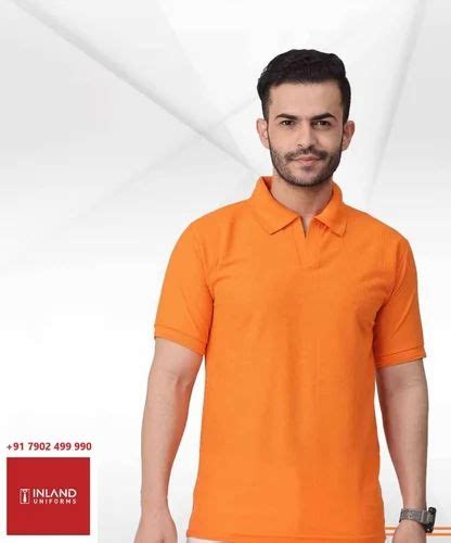 Polo Orange T Shirt 007 Half Sleeves Plain At Best Price In Kozhikode