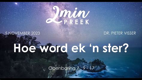 2 Minuut Preek Van 5 November 2023 YouTube