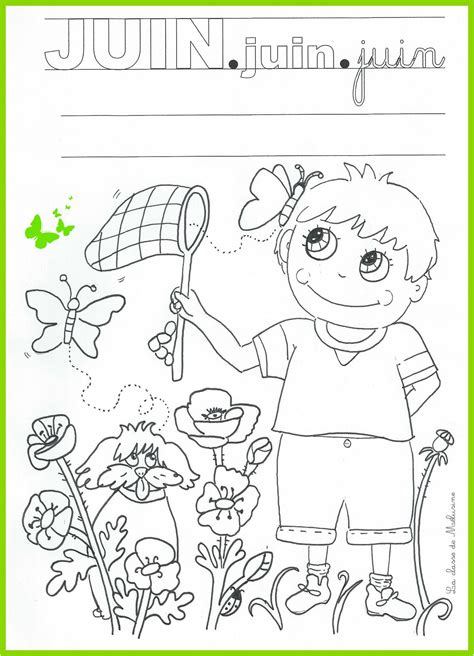 Exotique Coloriage Mois Maternelle Photograph Coloriage