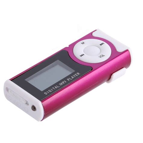 Suroskie Portable Mini Digital Mp3 Music Player Lcd Display Led Torch