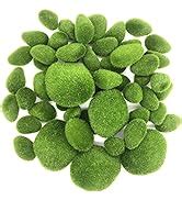 Woohome Pcs Size Artificial Moss Rocks Decorative Green Moss