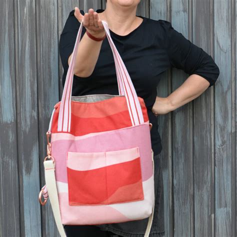 Shopper Nikki Bag nähen kostenloses Schnittmuster Snaply Magazin