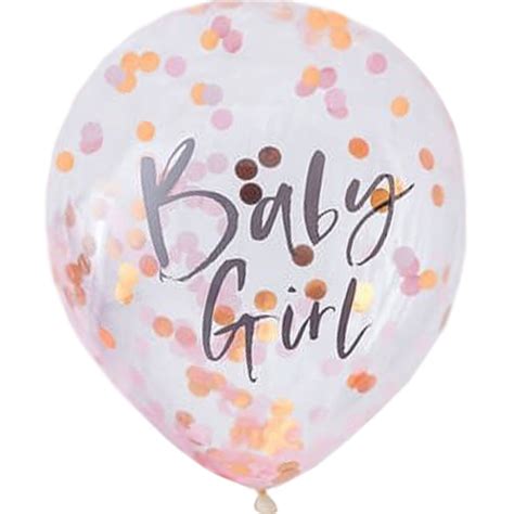 Rosa Konfetti Ballons Baby Girl Tw