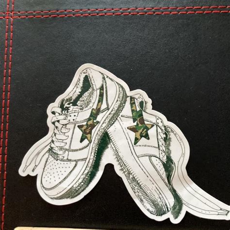 Bapesta shoe sticker which measures a couple of... - Depop