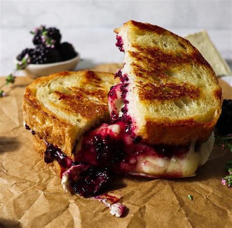 Blackberry Balsamic And Brie Grilled Cheese Rhubarb And Lavender