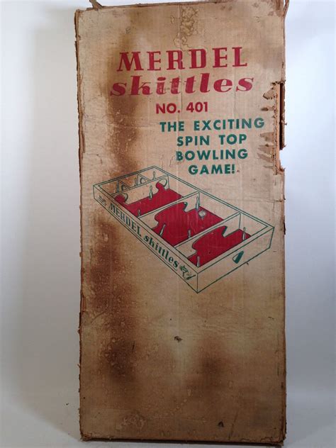 Vintage Merdel Skittles Spin Top Bowling Game Etsy