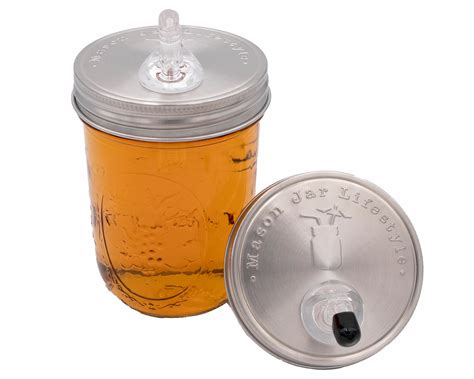 Liquor Pour Spout Stainless Steel Lid For Mason Jars · Mason Jar Lifestyle