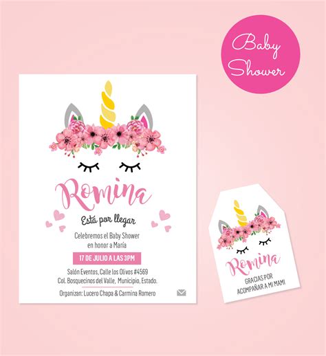 Diseño de Invitación tarjeta de agradecimiento para Baby Shower