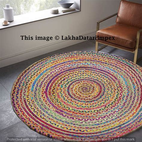 Braided Round Rug Rug Meditation Mat Mandala Rug Bohemian Decor