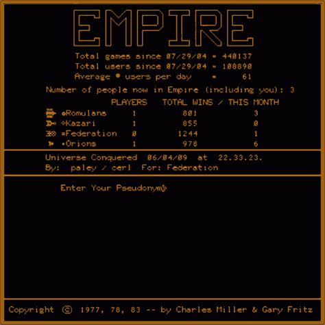 empire (1973) PLATO game