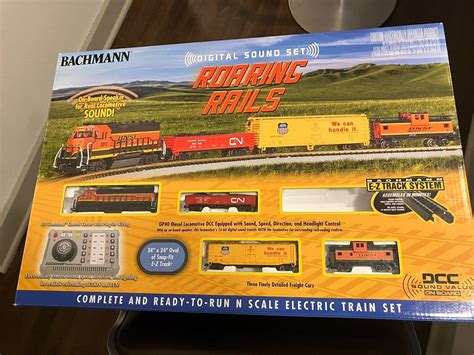 Bachmann N Scale Roaring Rails Bnsf Dcc E Z Command Controller Set