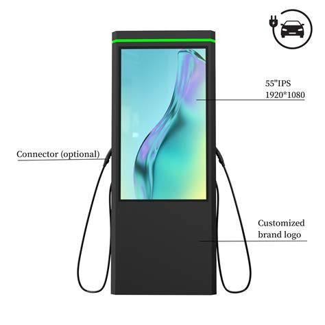 Electric Car Ev Vertical E Station Kw Double Plug Ac Charging Station