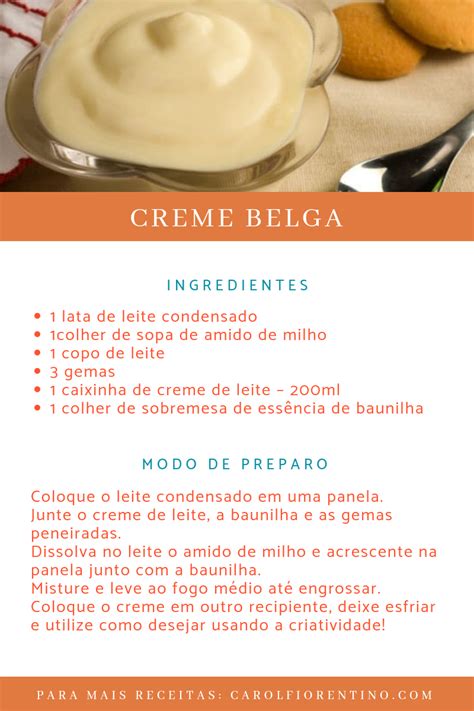 Creme Belga Receitas Receitas De Recheio De Bolo Recheios