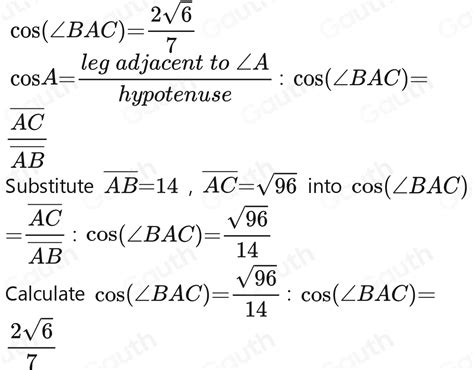 Solved Find The Exact Value Of Cos A In Simplest Radical Form Algebra