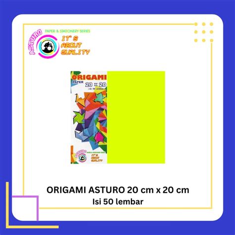 Jual Asturo Origami Paper X Isi Lembar Kertas Warna Lipat