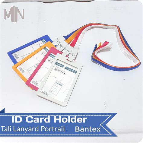 Jual Id Card Holder Name Tag Lanyard Portrait X Mm Bantex