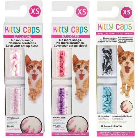 Kitty Caps Cat Nail Caps Color Varies 40 Count X Small