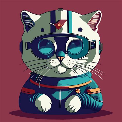 Astronout White Cat 21216913 Vector Art At Vecteezy