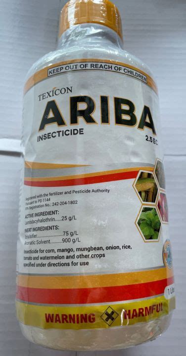 Ariba 2 5 EC Lambda Cyhalothrin Insecticide 1 Liter Texicon Lazada PH