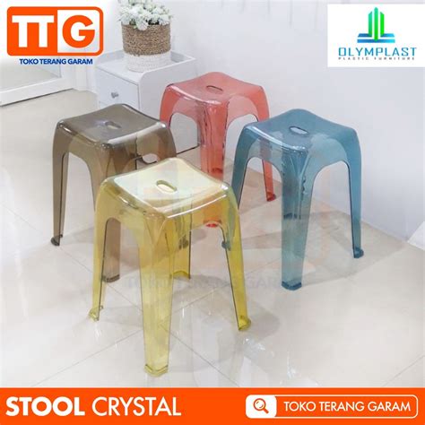 Jual OLYMPLAST KURSI BANGKU CHAIR BAKSO DINGKLIK SQUARE STOOL CRYSTAL