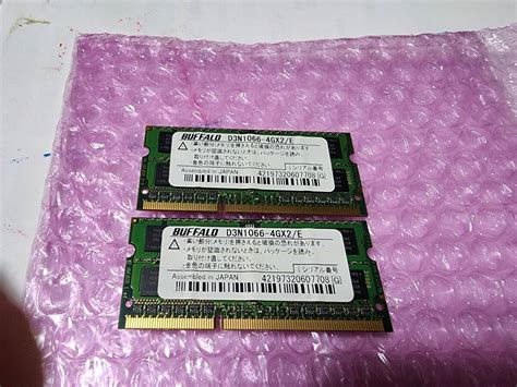 Yahooオークション 即決 Buffalo製 Ddr3 4gb×2枚 合計8gb Pc3 8500s