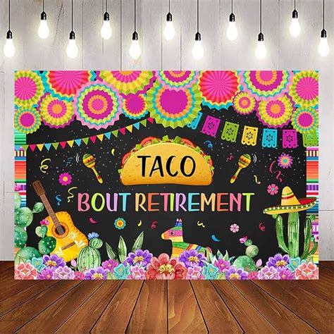 Amazon Avezano Taco Bout Retirement Backdrop Mexican Fiesta Happy