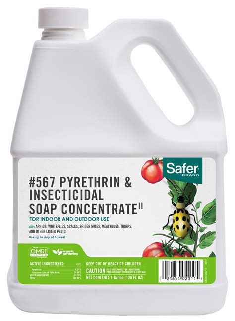 Safer Pyrethrin And Insecticidal Soap Ii Concentrate Gallon Ds Urban