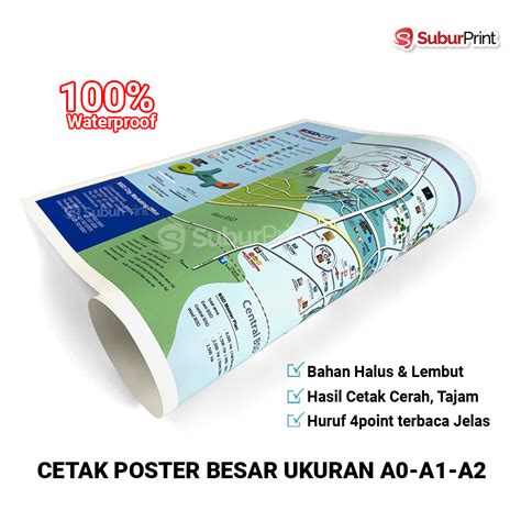 Jual Cetak Print Poster Ukuran Besar A A A Bisa Custom Anti Air