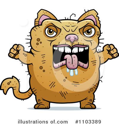 Ugly Cat Clipart #1103389 - Illustration by Cory Thoman