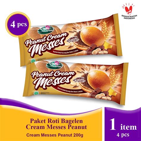 Jual Sharon Bakery Paket Bagelen Cream Messes Peanut Indonesia Shopee