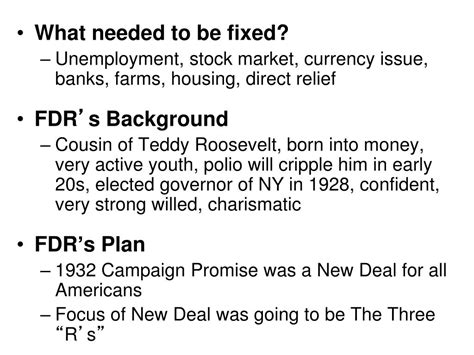 Ppt Franklin Delano Roosevelt And The New Deal Powerpoint