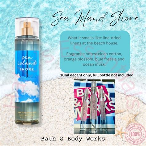 Bath Body Works Sea Island Shore Fragrance Mist 10 Ml Decant Takal